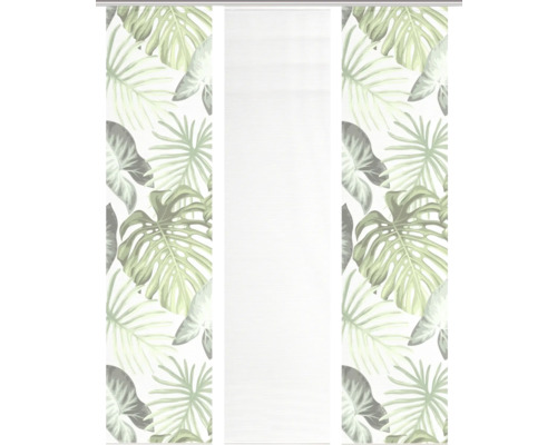 Schiebegardine mit Blättermotiv
