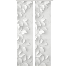 Schiebegardine mit Blattmotiv zur Fensterdekoration