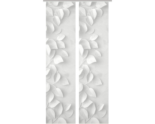 Schiebegardine mit Blattmotiv zur Fensterdekoration