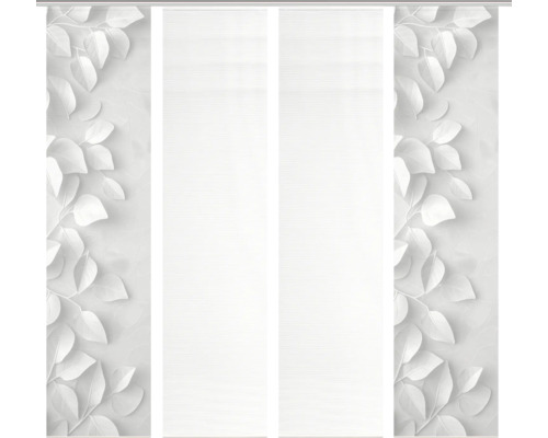 Schiebegardine mit Blätterdekor für Fenster