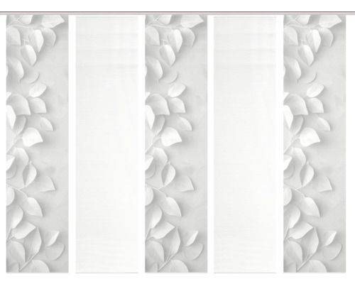 Schiebegardine mit Blätterdesign für Fensterdekoration