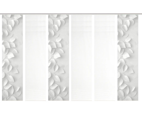 Schiebegardine mit Blattmuster