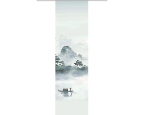 Dekoratives Rollo mit Berglandschaft und Boot