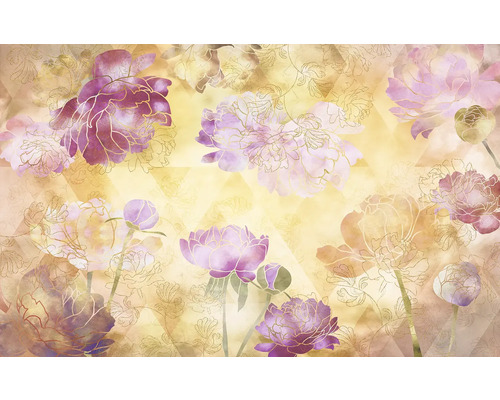 Dekorative Tapete mit floralem Design und Pfingstrosenmuster