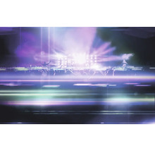 Concert avec foule et éclairage de scène