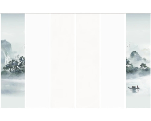 Schiebegardine mit Bergmotiv