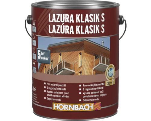 Peinture Lasure pour bois Klassik S pour l'extérieur dans un seau métallique