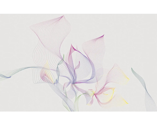 Abstrakte Darstellung einer Blume aus feinen Linien