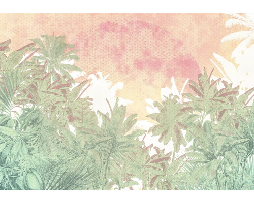 Papier peint tropical avec des palmiers et des plantes