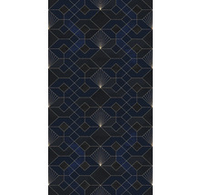 Papier peint avec des lignes géométriques et des motifs Art déco