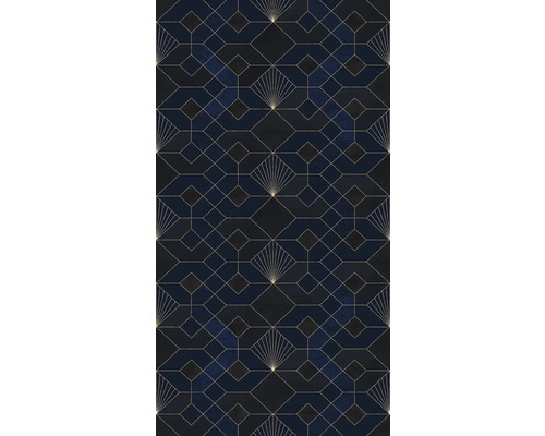 Tapete mit geometrischen Linien und Art-déco-Motiven