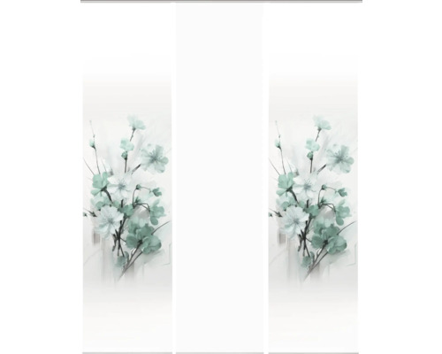 Schiebegardine mit Blumenmuster