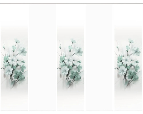 Panneau coulissant avec motif floral