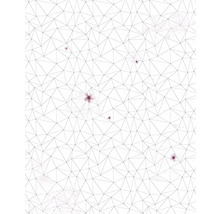 Papier peint avec motif géométrique triangulaire et éléments floraux