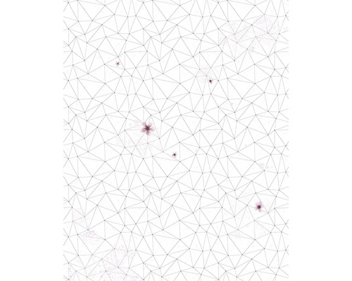 Papier peint avec motif géométrique triangulaire et éléments floraux