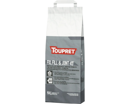 Toupret Fix, Fill & Joint 45' Spachtelmasse im 5 kg Sack