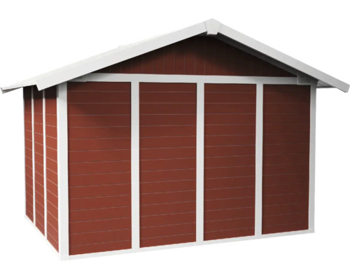 Gartenhaus mit Satteldach und horizontaler Holzverkleidung