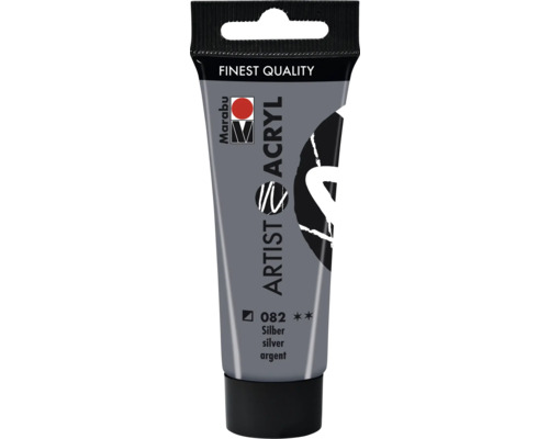 Marabu Acrylfarbe Artist silber 082 22 ml Marabu Künstler Acrylfarbe Silber