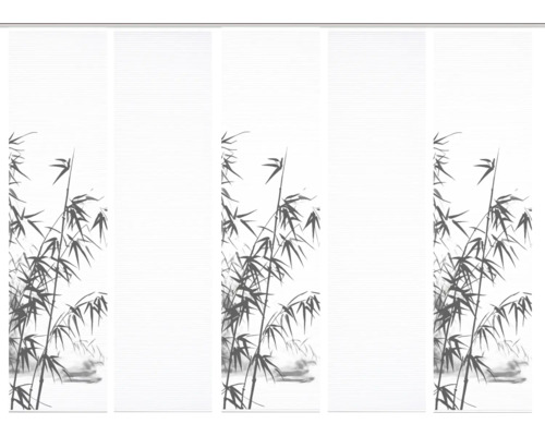 Schiebevorhang mit Bambusmotiven