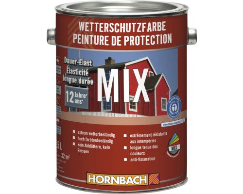 HORNBACH Holzfarbe Wetterschutzfarbe anthrazitgrau 2,5 L Farbe für den Aussenbereich im Metalleimer