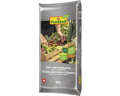 FloraSelf Obst- und Gemüseerde Sack mit 20 Liter Inhalt