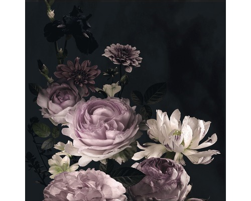 Tableau en verre Barock Flowers IV 30x30 cm