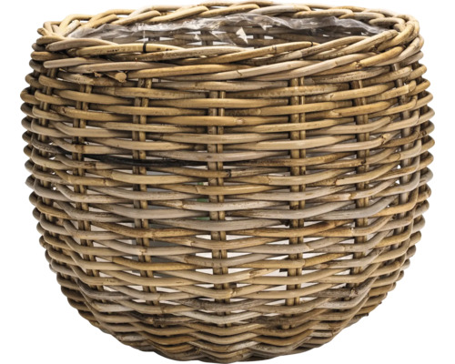 Panier à plantes tressé en rotin