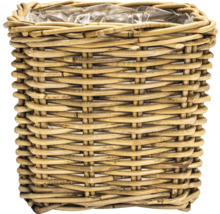 Cache-pot en rotin avec insert en plastique