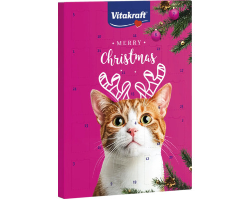 Vitakraft Adventskalender für Katzen mit Katzenmotiv und Merry Christmas Schriftzug