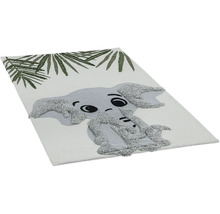 Teppich mit Elefantenmotiv und Pflanzenmotiven