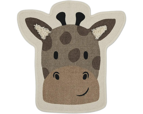 Kinderteppich Tierkopf Chawang Giraffe 65x65 cm Giraffen Teppich mit Tiergesicht