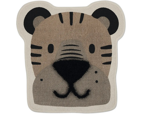 Teppich Tierkopf Chawang Tiger 65x65 cm Teppich mit Tigergesicht Motiv