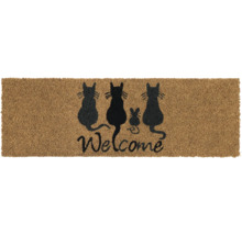 Paillasson avec motif de chats et de souris et l'inscription Bienvenue