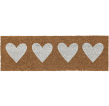 Paillasson en fibre de coco avec motifs de cœurs