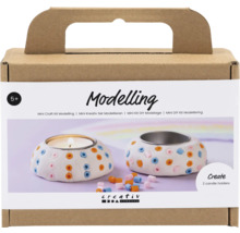 Modellier-Set für zwei Kerzenhalter in Kartonverpackung