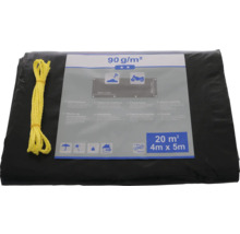 Abdeckplane mit gelbem Seil, 20 Quadratmeter