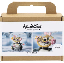 Modellierset zum Erstellen eines Roboters in einer braunen Box