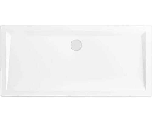 Kit complet receveur de douche SCHULTE Extra-flach 160 x 75 x 3.5 cm blanc alpin lisse D207516 04 Receveur de douche rectangulaire avec évacuation