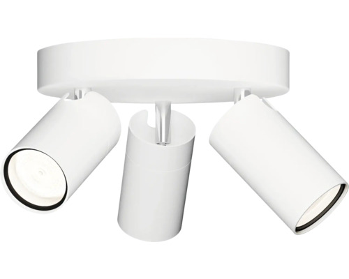 Spot de plafond Idris 3 x GU10 5 W blanc Plafonnier avec trois spots