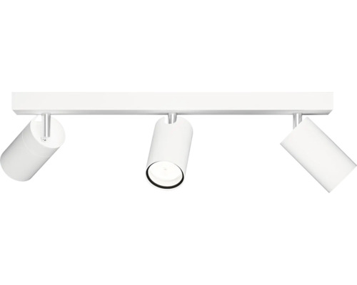Rangée de spots Idris 3 x GU10 5 W blanc Plafonnier avec trois spots