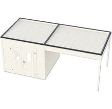 Abri de jardin avec annexe et toit plat