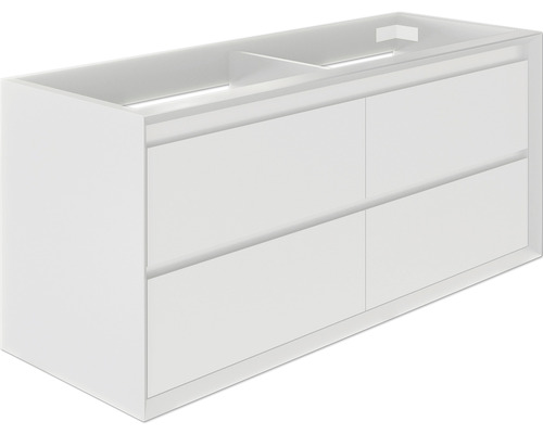 Waschbeckenunterschrank Allibert Delta BxHxT 120x54x46 cm weiss matt