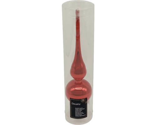 Weihnachtsbaumspitze aus Glas im Zylinder