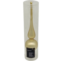 Goldener Christbaumspitz aus Glas in transparenter Verpackung
