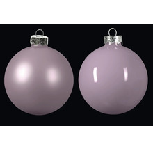 Deux boules de Noël lilas