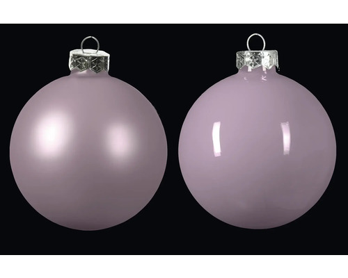 Deux boules de Noël lilas