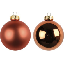 Zwei Weihnachtskugeln mit Aufhängung