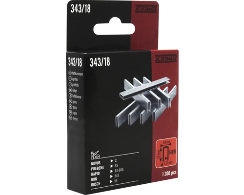 Packung Heftklammern 343/18
