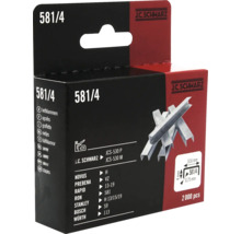 J.C. Schwarz Heftklammern Typ 581/4, Packung mit 2000 Stück