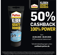 Pattex Kleben Statt Bohren Montagekleber mit 50 Prozent Cashback Aktion